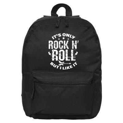 ItS Only Rock & Roll But I Like It Guitar Band Musician 16 in Basic Backpack