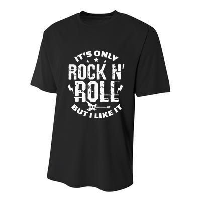 ItS Only Rock & Roll But I Like It Guitar Band Musician Youth Performance Sprint T-Shirt
