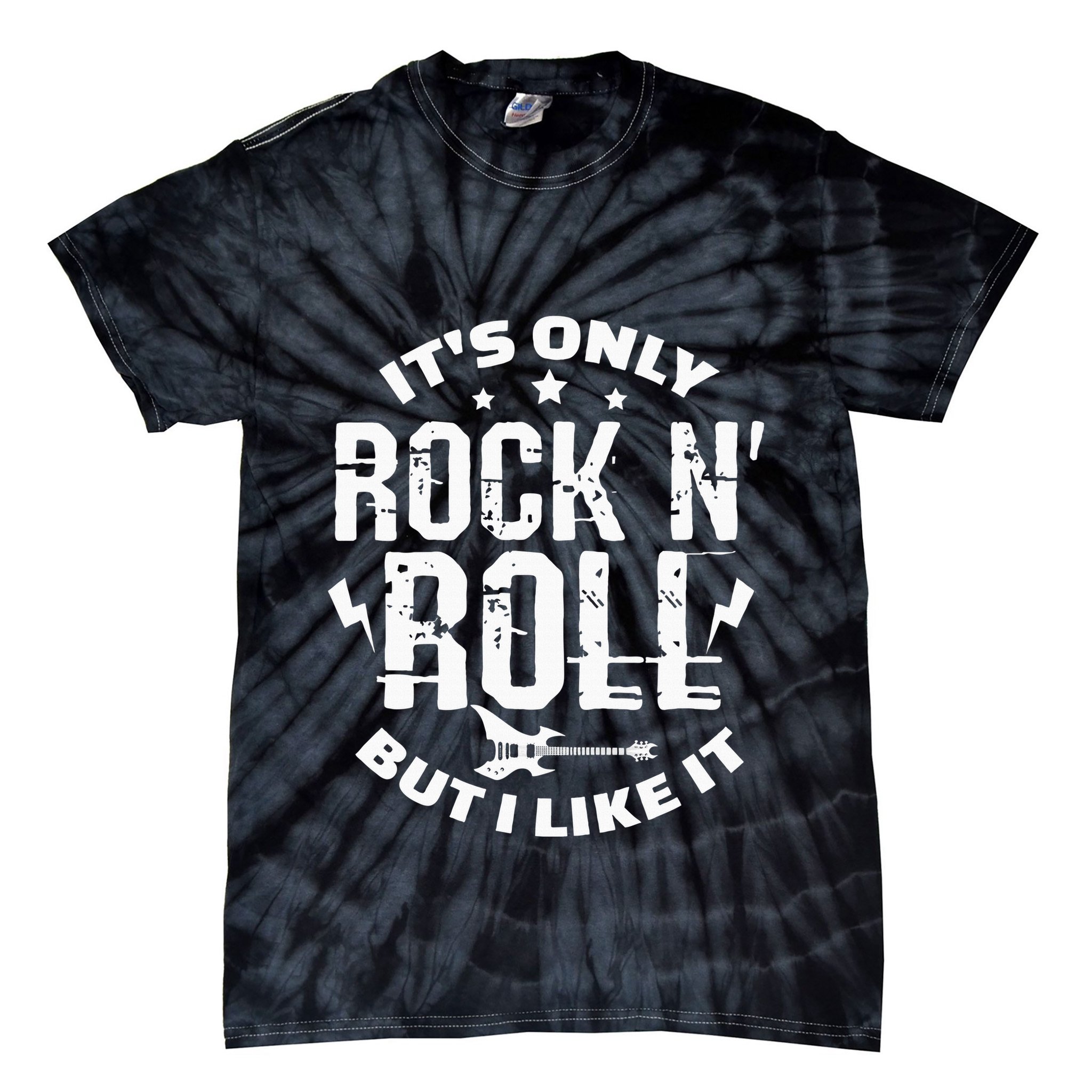 ItS Only Rock & Roll But I Like It Guitar Band Musician Tie-Dye T-Shirt
