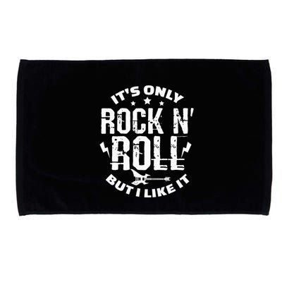 ItS Only Rock & Roll But I Like It Guitar Band Musician Microfiber Hand Towel
