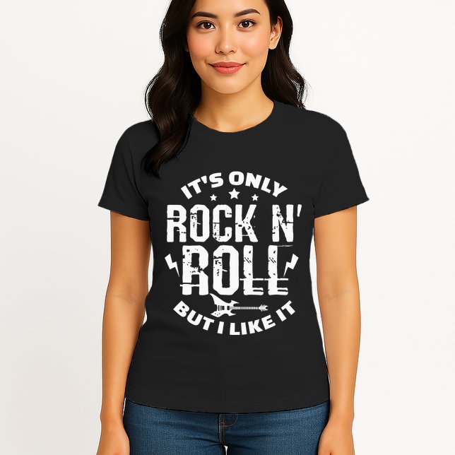 ItS Only Rock & Roll But I Like It Guitar Band Musician Womens T-Shirt