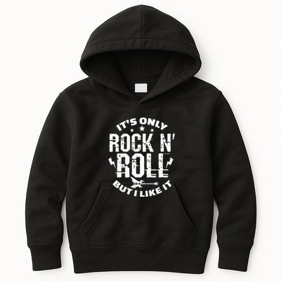 ItS Only Rock & Roll But I Like It Guitar Band Musician Kids Hoodie