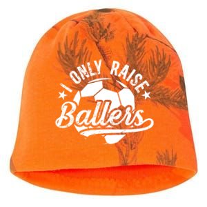 I Only Raise Ballers Soccer Dad Of A Soccer Player Father Gift Kati - Camo Knit Beanie