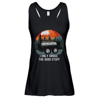 I Only Smoke The Good Stuff Funny Bbq Smoker Saying Ladies Essential Flowy Tank