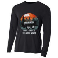 I Only Smoke The Good Stuff Funny Bbq Smoker Saying Cooling Performance Long Sleeve Crew