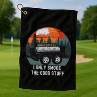 I Only Smoke The Good Stuff Funny Bbq Smoker Saying Golf Towel