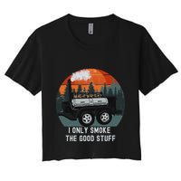 I Only Smoke The Good Stuff Funny Bbq Smoker Saying Women's Crop Top Tee