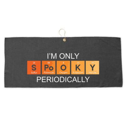 Im Only Spooky Periodically Funny Halloween Teacher Science Large Microfiber Waffle Golf Towel