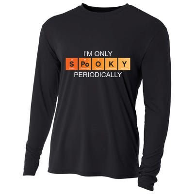 Im Only Spooky Periodically Funny Halloween Teacher Science Cooling Performance Long Sleeve Crew