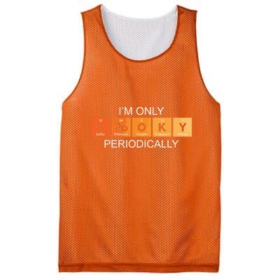 Im Only Spooky Periodically Funny Halloween Teacher Science Mesh Reversible Basketball Jersey Tank