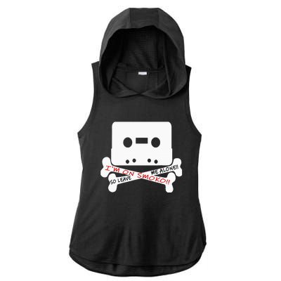 Im On Smoko Leave Me Alone Cassette Tape Ladies PosiCharge Tri-Blend Wicking Draft Hoodie Tank