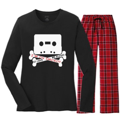 Im On Smoko Leave Me Alone Cassette Tape Women's Long Sleeve Flannel Pajama Set 