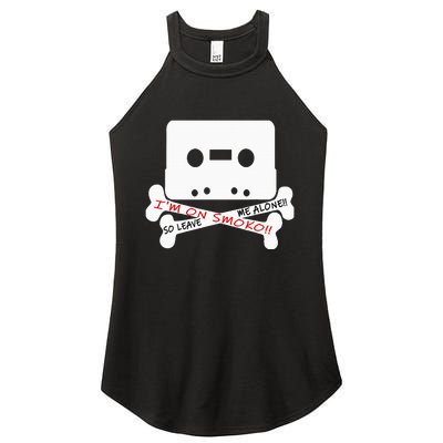 Im On Smoko Leave Me Alone Cassette Tape Women's Perfect Tri Rocker Tank