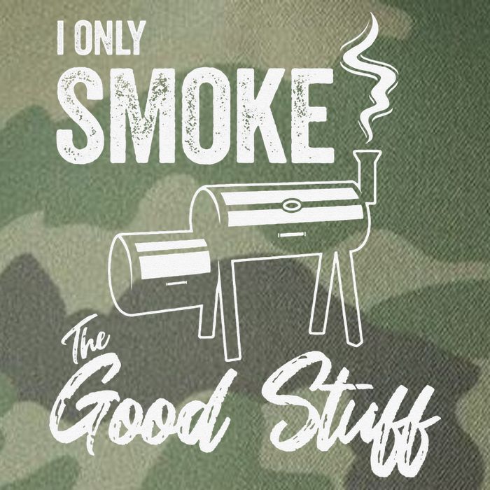I Only Smoke The Good Stuff Funny BBQ Design For Dad Legacy Tie Dye Trucker Hat