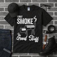 I Only Smoke The Good Stuff Funny BBQ Design For Dad Tall T-Shirt