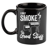 I Only Smoke The Good Stuff Funny BBQ Design For Dad 11oz C Handle Ceramic Mug