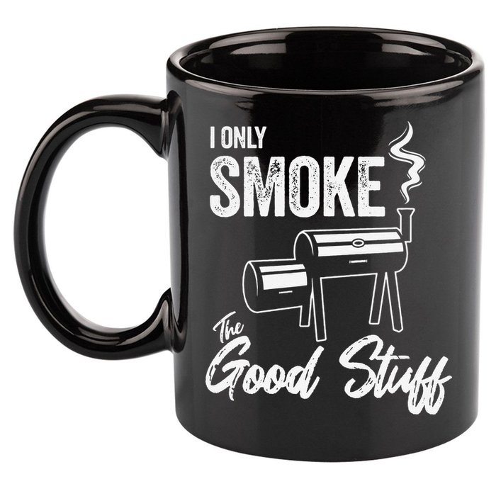 I Only Smoke The Good Stuff Funny BBQ Design For Dad 11oz C Handle Ceramic Mug