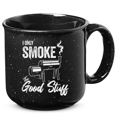 I Only Smoke The Good Stuff Funny BBQ Design For Dad 15oz Campfire Ceramic Mug