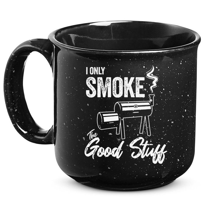 I Only Smoke The Good Stuff Funny BBQ Design For Dad 15oz Campfire Ceramic Mug
