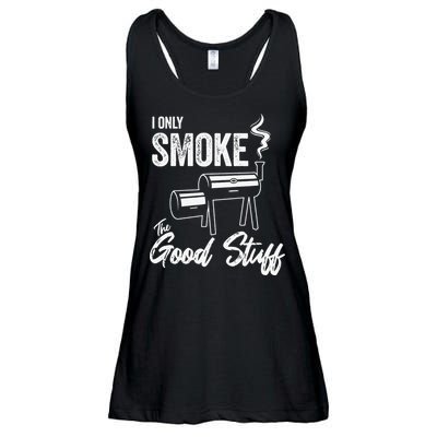 I Only Smoke The Good Stuff Funny BBQ Design For Dad Ladies Essential Flowy Tank