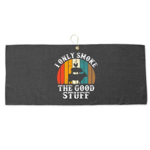 I Only Smoke The Good Stuff BBQ Barbeque Grilling Pitmaster Large Microfiber Waffle Golf Towel