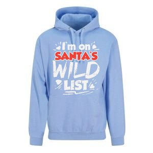 Im On Santas Wild List Funny Christmas Naughty Girls Gift Cool Gift Unisex Surf Hoodie