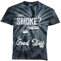 I Only Smoke The Good Stuff Funny BBQ Design For Dad Kids Tie-Dye T-Shirt