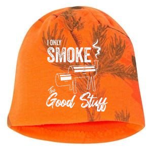 I Only Smoke The Good Stuff Funny BBQ Design For Dad Kati - Camo Knit Beanie