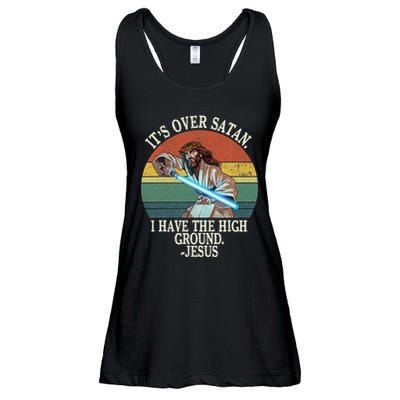 ItS Over Satan I Have The High Ground Ladies Essential Flowy Tank