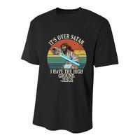 ItS Over Satan I Have The High Ground Youth Performance Sprint T-Shirt