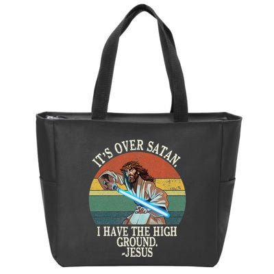 ItS Over Satan I Have The High Ground Zip Tote Bag