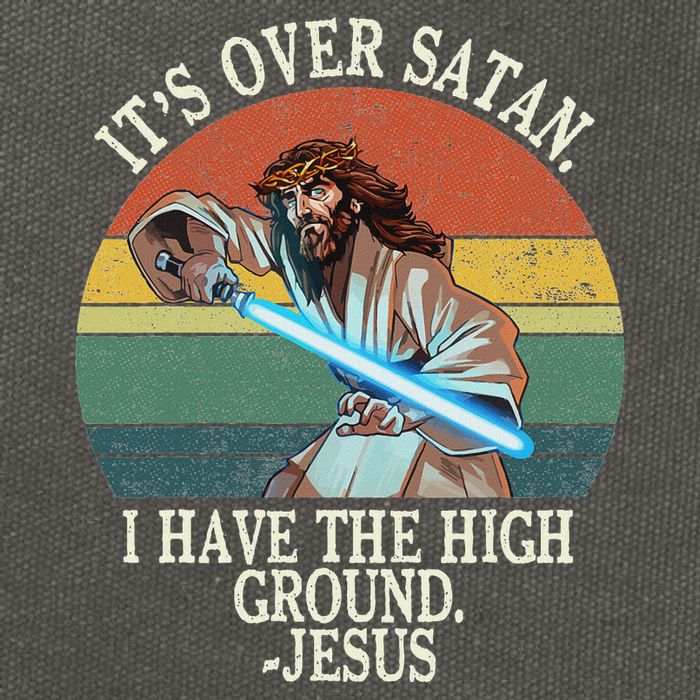 ItS Over Satan I Have The High Ground Cotton Canvas Backpack