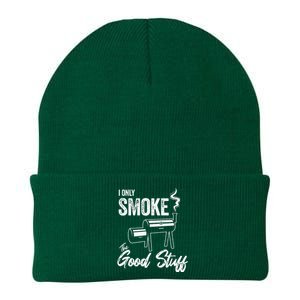 I Only Smoke The Good Stuff Funny BBQ Design For Dad Knit Cap Winter Beanie