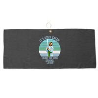 ItS Over Satan. I Have The High Ground Large Microfiber Waffle Golf Towel