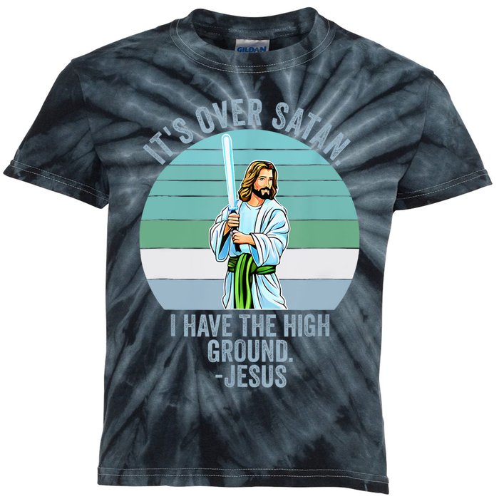 ItS Over Satan. I Have The High Ground Kids Tie-Dye T-Shirt