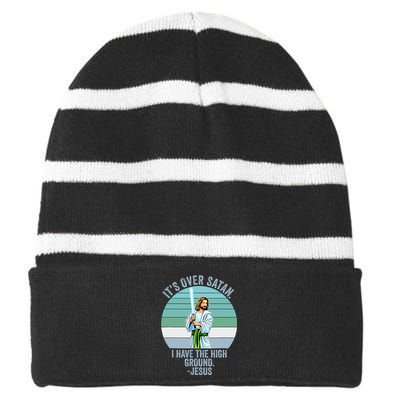 ItS Over Satan. I Have The High Ground Striped Beanie with Solid Band