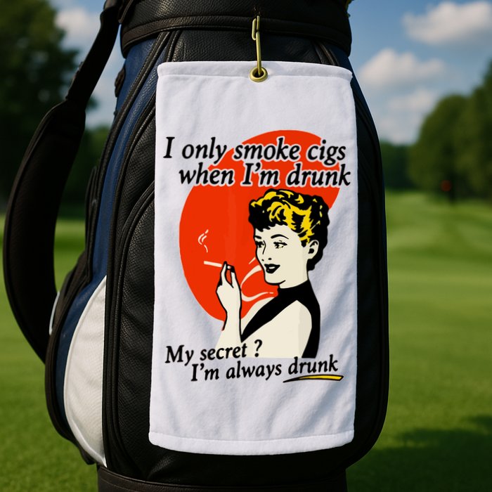 I Only Smoke Cigarettes When Im Drunk My Secret? Im Always Drunk Golf Towel