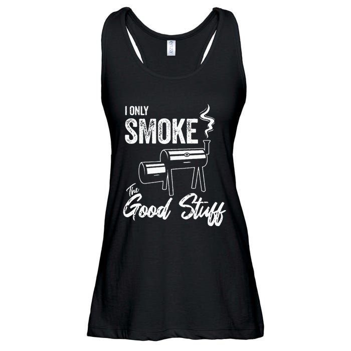 I Only Smoke The Good Stuff Funny BBQ Design For Dad Ladies Essential Flowy Tank