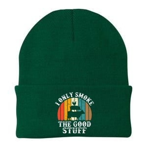 I Only Smoke The Good Stuff BBQ Barbeque Grilling Pitmaster Knit Cap Winter Beanie