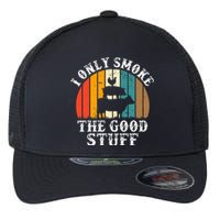 I Only Smoke The Good Stuff BBQ Barbeque Grilling Pitmaster Flexfit Unipanel Trucker Cap