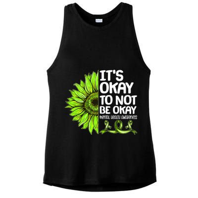 It's Okay To Not Be Okay Mental Health Awareness Ladies PosiCharge Tri-Blend Wicking Tank