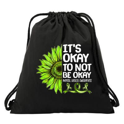 It's Okay To Not Be Okay Mental Health Awareness Drawstring Bag
