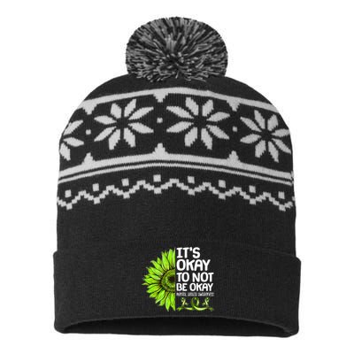 It's Okay To Not Be Okay Mental Health Awareness USA-Made Snowflake Beanie