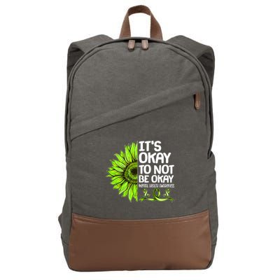 It's Okay To Not Be Okay Mental Health Awareness Cotton Canvas Backpack