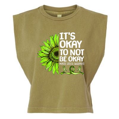 It's Okay To Not Be Okay Mental Health Awareness Garment-Dyed Women's Muscle Tee