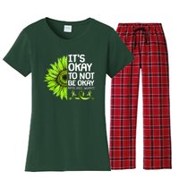 It's Okay To Not Be Okay Mental Health Awareness Women's Flannel Pajama Set