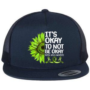 It's Okay To Not Be Okay Mental Health Awareness Flat Bill Trucker Hat