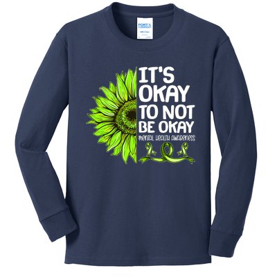 It's Okay To Not Be Okay Mental Health Awareness Kids Long Sleeve Shirt