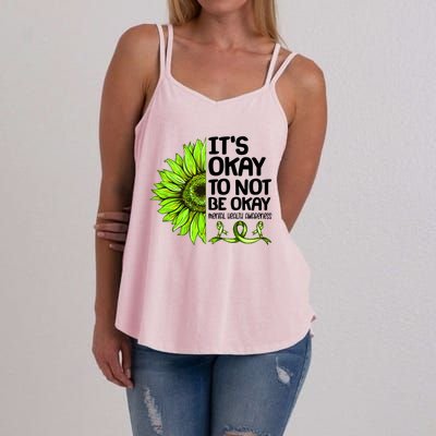 It's Okay To Not Be Okay Mental Health Awareness Women's Strappy Tank