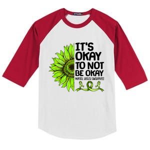 It's Okay To Not Be Okay Mental Health Awareness Kids Colorblock Raglan Jersey